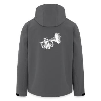 Trompette allumée, soucis de l’explosion de la note musique magie - Veste softshell homme en polyester recyclé Stanley/Stella - charbon - Dos - AI Model Male 185 light (185cm)