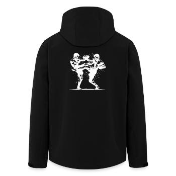 Kickboxing - Quand la force musculaire rencontre la volonté - Veste softshell homme en polyester recyclé Stanley/Stella - noir - Dos - AI Model Male 185 light (185cm)