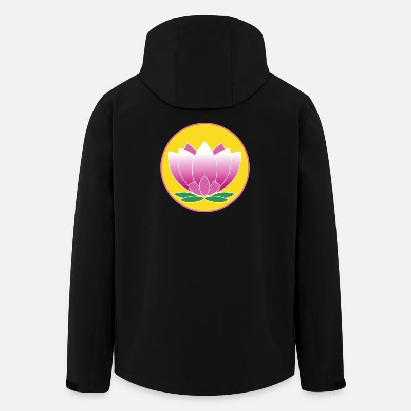 Lotusblume Meditation  - Recycelte Männer Softshell-Jacke von Stanley/Stella - Schwarz