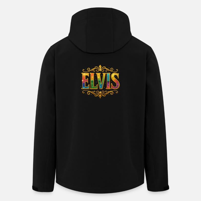 ELVIS Glitzer Gold Pailletten - Recycelte Männer Softshell-Jacke von Stanley/Stella - Schwarz