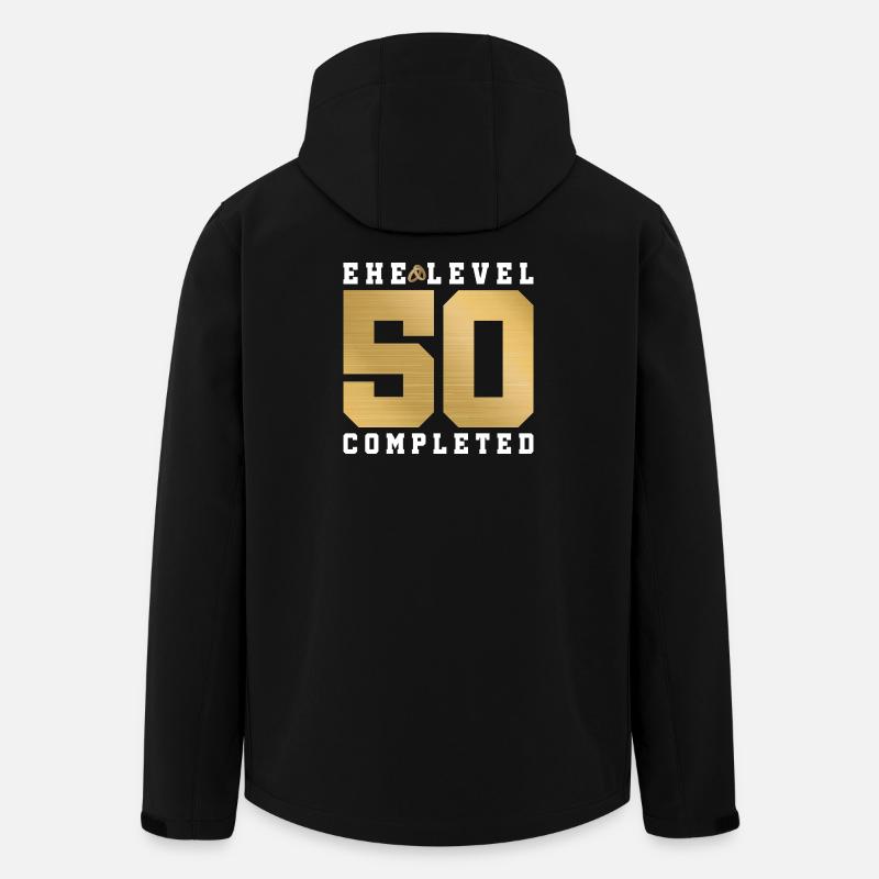 50e anniversaire de mariage - Veste softshell homme en polyester recyclé Stanley/Stella - noir