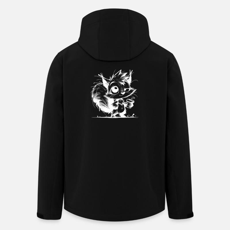 Coffee Energy replaces squirrel hibernation - Men’s Recycled Softshell Jacket by Stanley/Stella - black