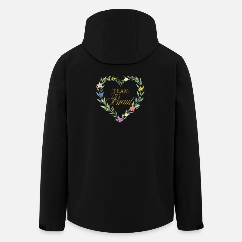 Team Bride! Heart - Men’s Recycled Softshell Jacket by Stanley/Stella - black