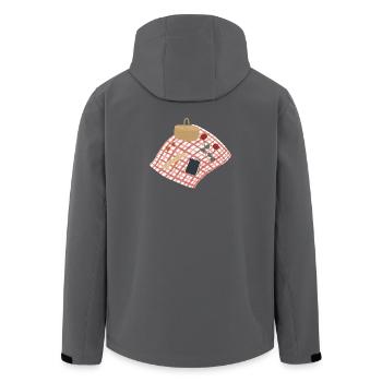 Rustic Picnic Scene Illustration - Men’s Recycled Softshell Jacket by Stanley/Stella - anthracite - Back - AI Model Male 185 light (185cm)