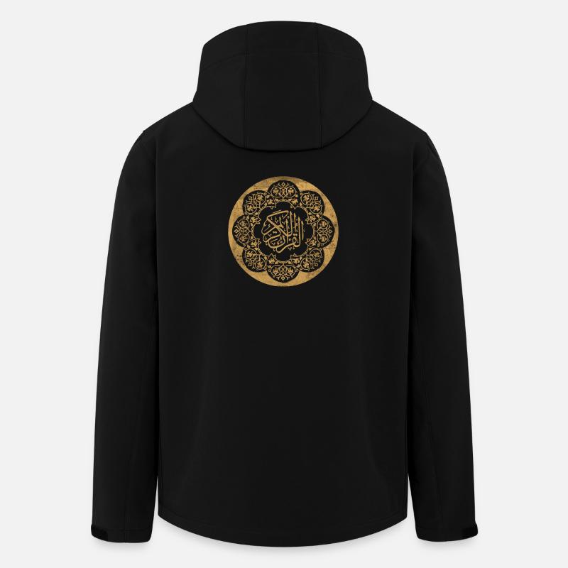 Islamic pattern and calligraphy golden circle - Men’s Recycled Softshell Jacket by Stanley/Stella - black