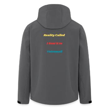 La messagerie vocale l’a envoyé à la chemise de télé-réalité - Veste softshell homme en polyester recyclé Stanley/Stella - noir - Dos - AI Model Male 185 light (185cm)