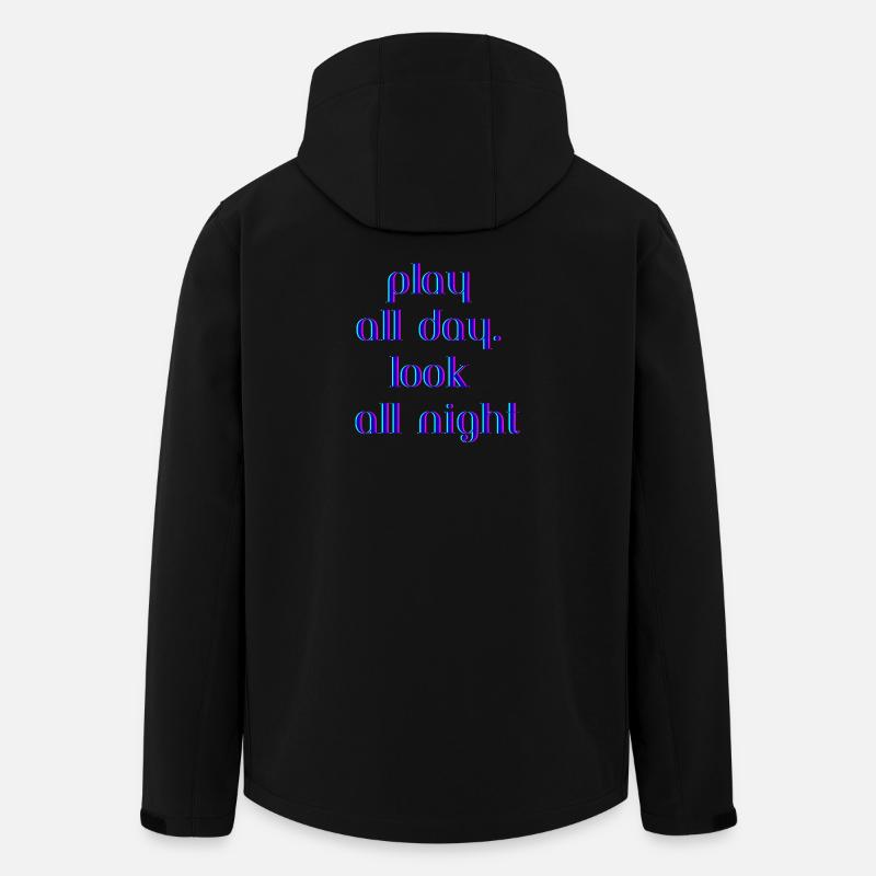 Vibrant Neon Text Quote Design - Men’s Recycled Softshell Jacket by Stanley/Stella - black
