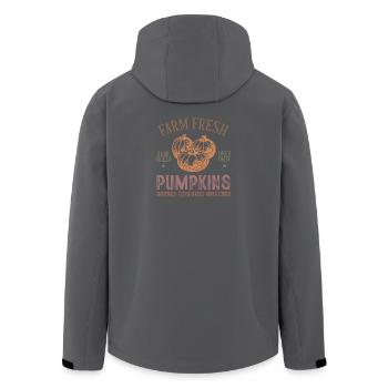 Rustic pumpkin with harvest motif - Men’s Recycled Softshell Jacket by Stanley/Stella - black - Back - AI Model Male 185 light (185cm)