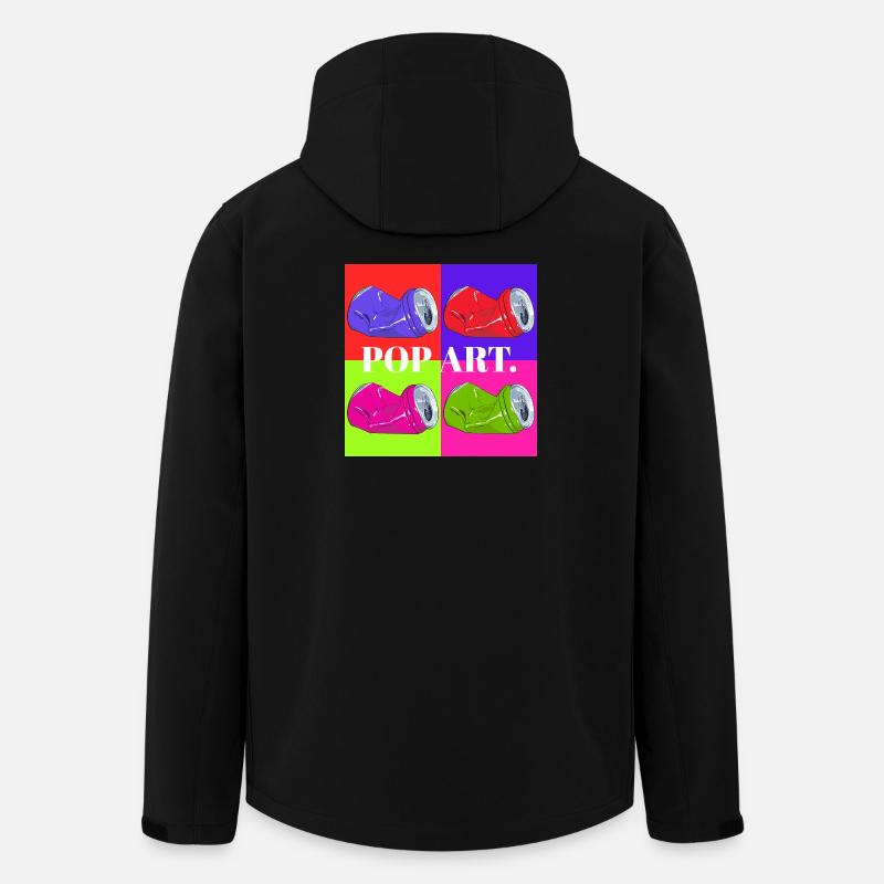 Pop Art Cola Dosen Design - Veste softshell homme en polyester recyclé Stanley/Stella - noir