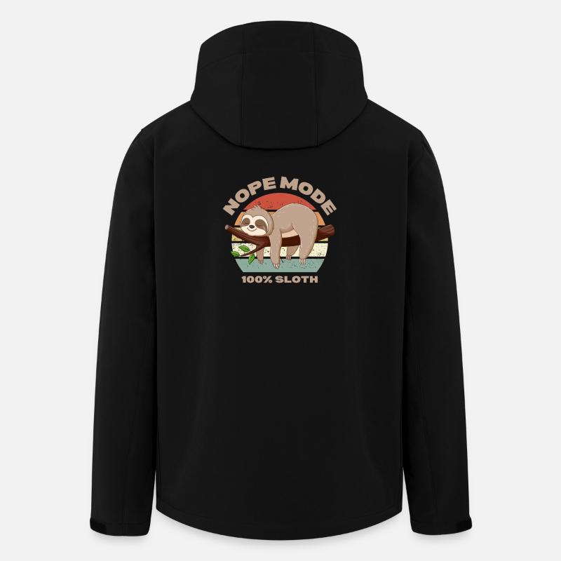 Nope Mode für alle Faultiere - Recycelte Männer Softshell-Jacke von Stanley/Stella - Schwarz
