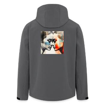 Fusion Colorée Amour Dualité - Veste softshell homme en polyester recyclé Stanley/Stella - charbon - Dos - AI Model Male 185 light (185cm)