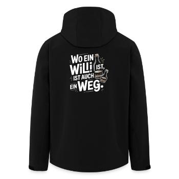 Là où il y a un Willi, il y a un moyen – disant - Veste softshell homme en polyester recyclé Stanley/Stella - noir - Dos - AI Model Male 185 light (185cm)
