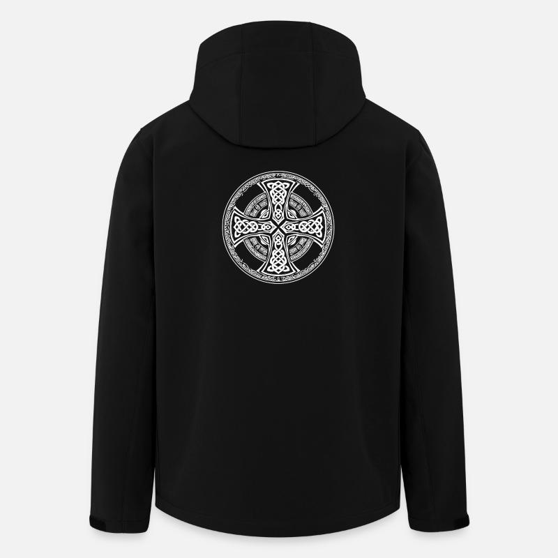 Celtic Knot Celtic Cross Symbol - Men’s Recycled Softshell Jacket by Stanley/Stella - black
