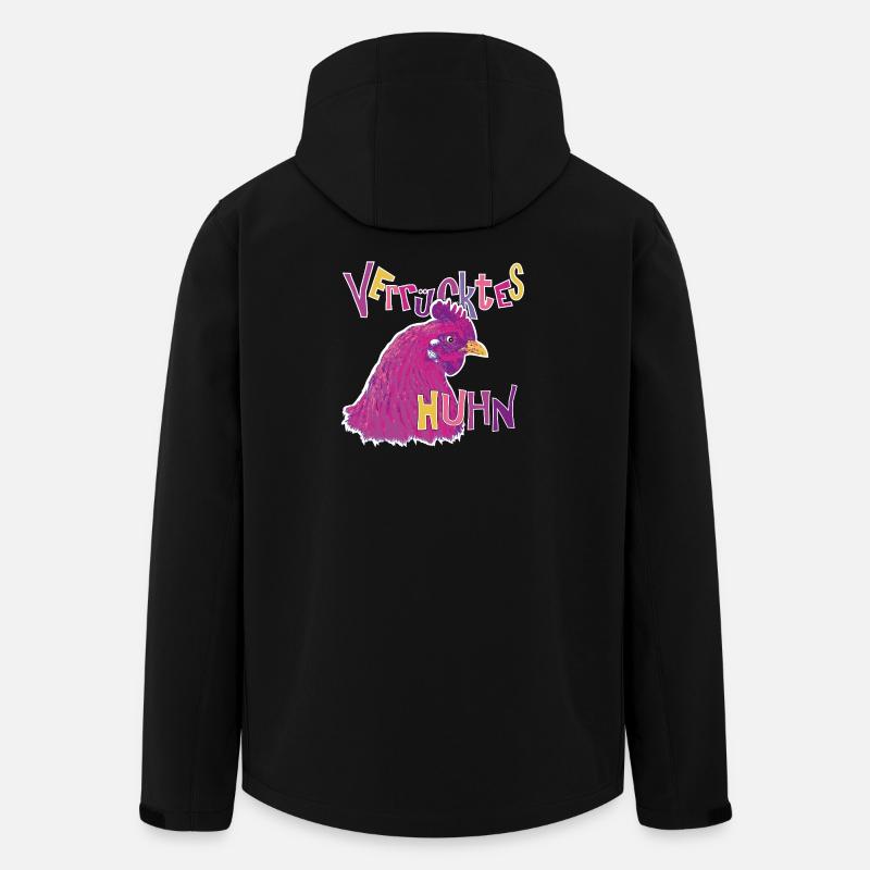 Buntes verrücktes Huhn - Recycelte Männer Softshell-Jacke von Stanley/Stella - Schwarz