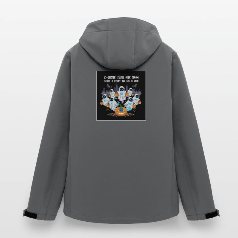 KI-Geister: Süßes oder Strom ! Recycelte Männer Softshell-Jacke von Stanley/Stella