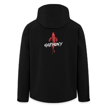 Koi Fish Energetic Harmony - Men’s Recycled Softshell Jacket by Stanley/Stella - black - Back - AI Model Male 185 light (185cm)