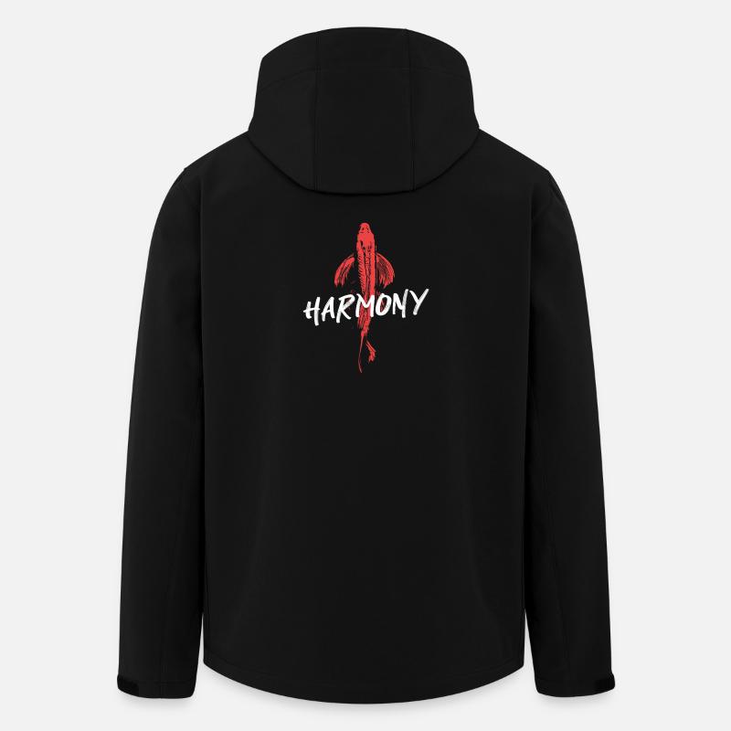 Koi Fisch Energetische Harmonie - Recycelte Männer Softshell-Jacke von Stanley/Stella - Schwarz