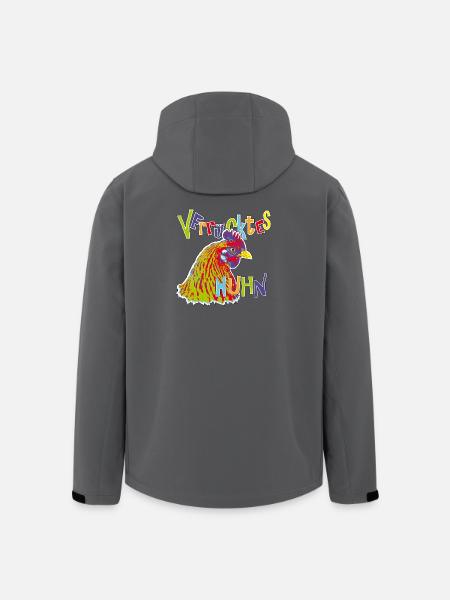 Buntes verrücktes Huhn - Recycelte Männer Softshell-Jacke von Stanley/Stella - Schwarz