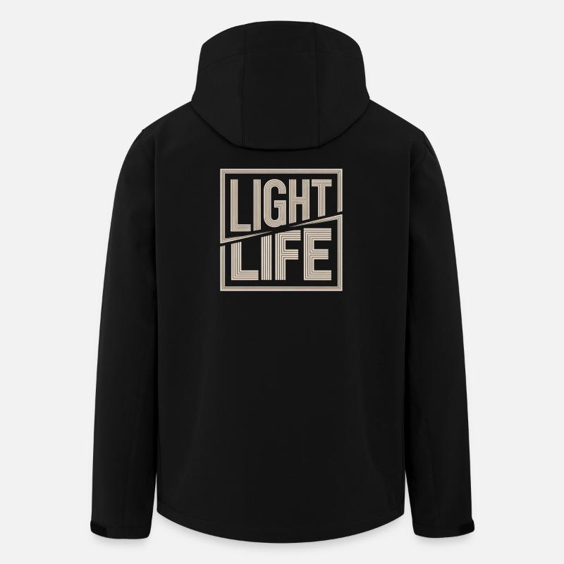Christlich Light Life Glaube Hoffnung - Recycelte Männer Softshell-Jacke von Stanley/Stella - Schwarz