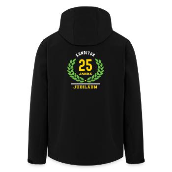Anniversaire de la confiseur 25 ans 25e anniversaire - Veste softshell homme en polyester recyclé Stanley/Stella - noir - Dos - AI Model Male 185 light (185cm)