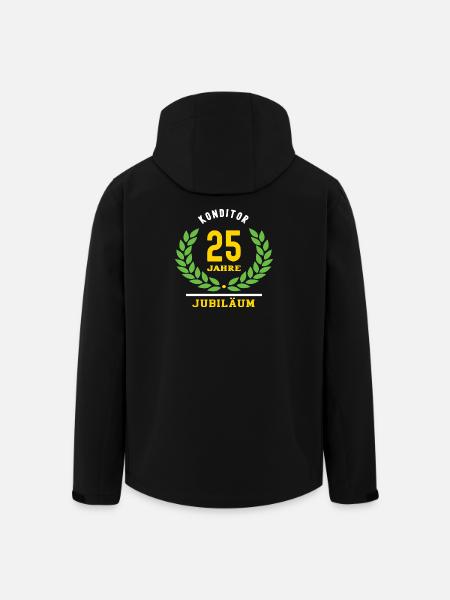 Konditorjubilæum 25 år 25 års jubilæum - Stanley/Stella herre softshelljakke i genanvendt polyester - sort
