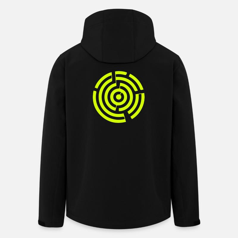Labyrinthe Labyrinthe Crop Circle - Veste softshell homme en polyester recyclé Stanley/Stella - noir