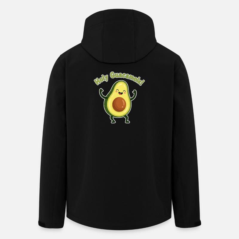 Motif avocat guacamole sacré - Veste softshell homme en polyester recyclé Stanley/Stella - noir