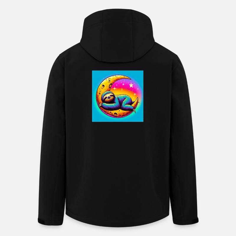 Faultier schläft auf dem Mond - Recycelte Männer Softshell-Jacke von Stanley/Stella - Schwarz
