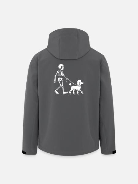 Skeleton Walking Dog Spooky Halloween Pet - Men’s Recycled Softshell Jacket by Stanley/Stella - black