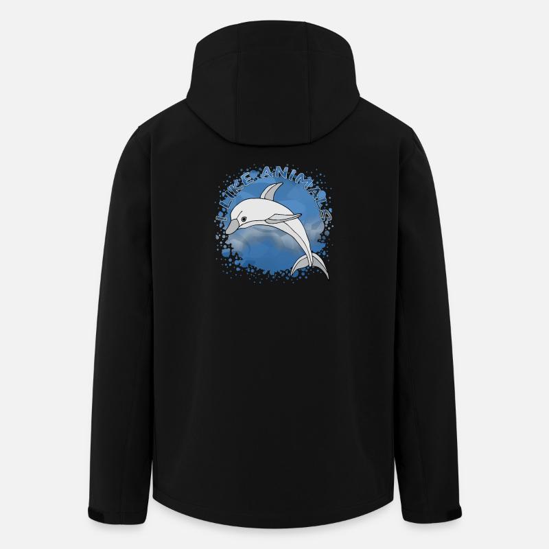 Delfin - Recycelte Männer Softshell-Jacke von Stanley/Stella - Schwarz