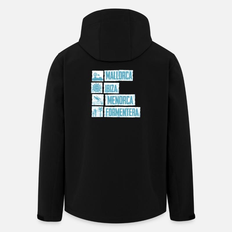 Inseln Balearen - Recycelte Männer Softshell-Jacke von Stanley/Stella - Schwarz