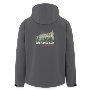 Loire Valley castles in Chenonceaux - Men’s Recycled Softshell Jacket by Stanley/Stella - black - Back - AI Model Male 185 light (185cm)