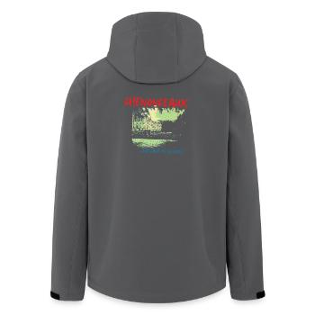 Château de Chenonceaux et la  Loire Illustration - Veste softshell homme en polyester recyclé Stanley/Stella - noir - Dos - AI Model Male 185 light (185cm)