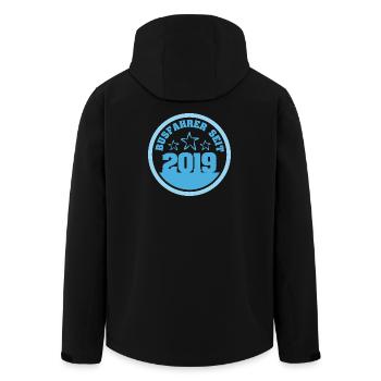 Bus 2019 - Recycelte Männer Softshell-Jacke von Stanley/Stella - Schwarz - Hinten - AI Model Male 185 light (185cm)