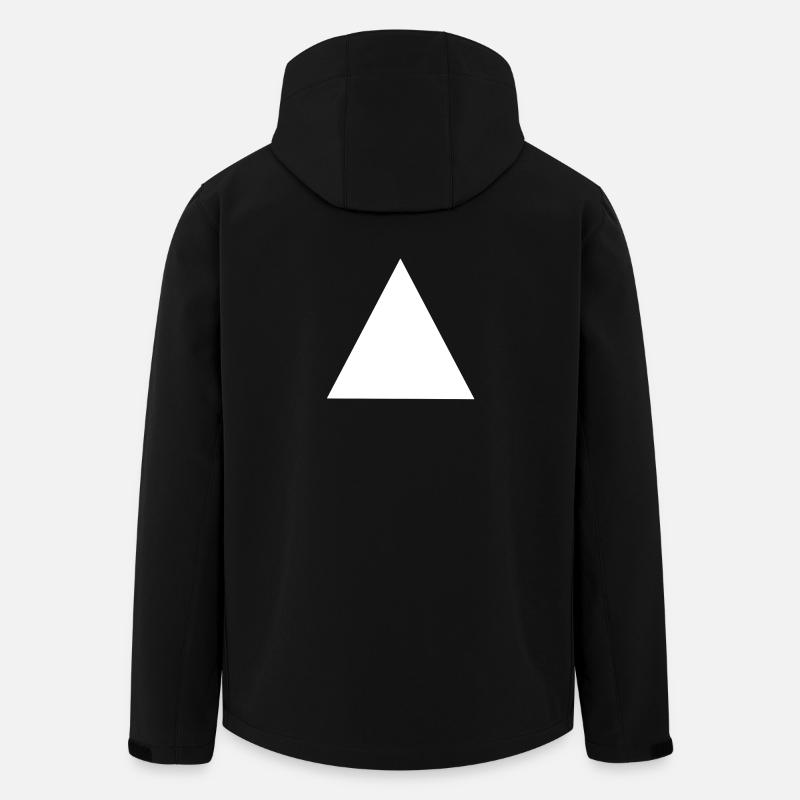 Composition abstraite de triangles géométriques - Veste softshell homme en polyester recyclé Stanley/Stella - noir