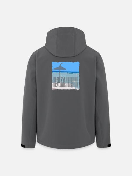 Ibiza beach setting with umbrella - Men’s Recycled Softshell Jacket by Stanley/Stella - black