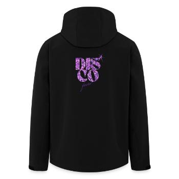 Glitzerndes Disco Love Emblem - Recycelte Männer Softshell-Jacke von Stanley/Stella - Schwarz - Hinten - AI Model Male 185 light (185cm)