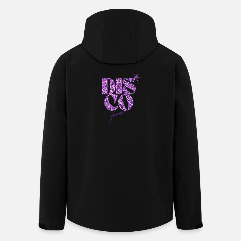 Glittery Disco Love Emblem - Men’s Recycled Softshell Jacket by Stanley/Stella - black