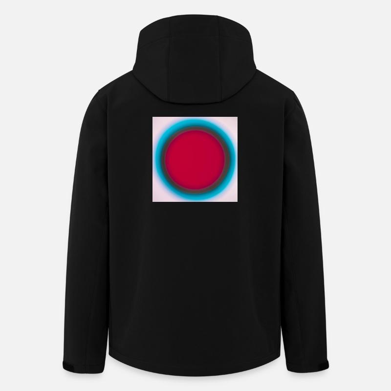 Roter Kreis im blauen Ring - Recycelte Männer Softshell-Jacke von Stanley/Stella - Schwarz