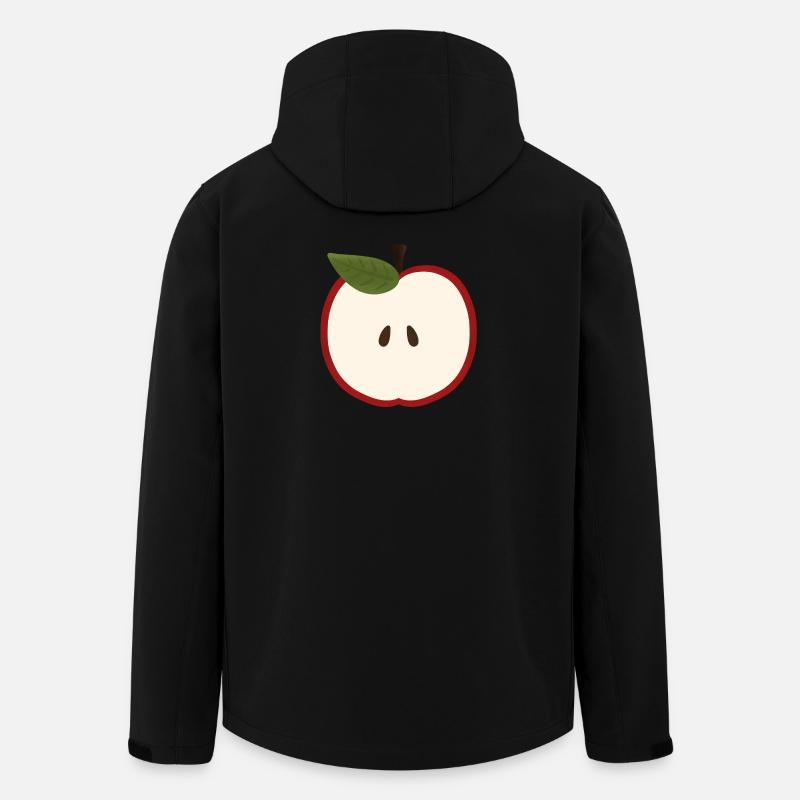 Apfel Halb Illustration - Recycelte Männer Softshell-Jacke von Stanley/Stella - Schwarz