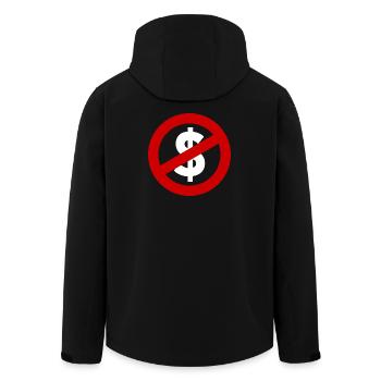 Allmächtiger Dollar – Macht, Geld & Gesellschaft - Recycelte Männer Softshell-Jacke von Stanley/Stella - Schwarz - Hinten - AI Model Male 185 light (185cm)