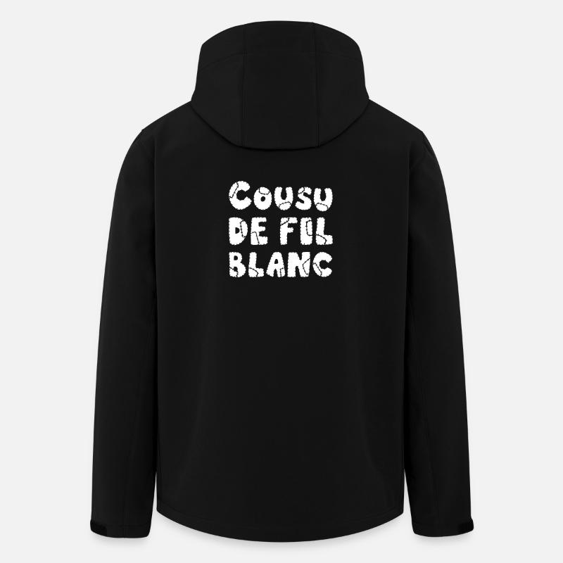 SEWN WITH WHITE THREAD! - Men’s Recycled Softshell Jacket by Stanley/Stella - black