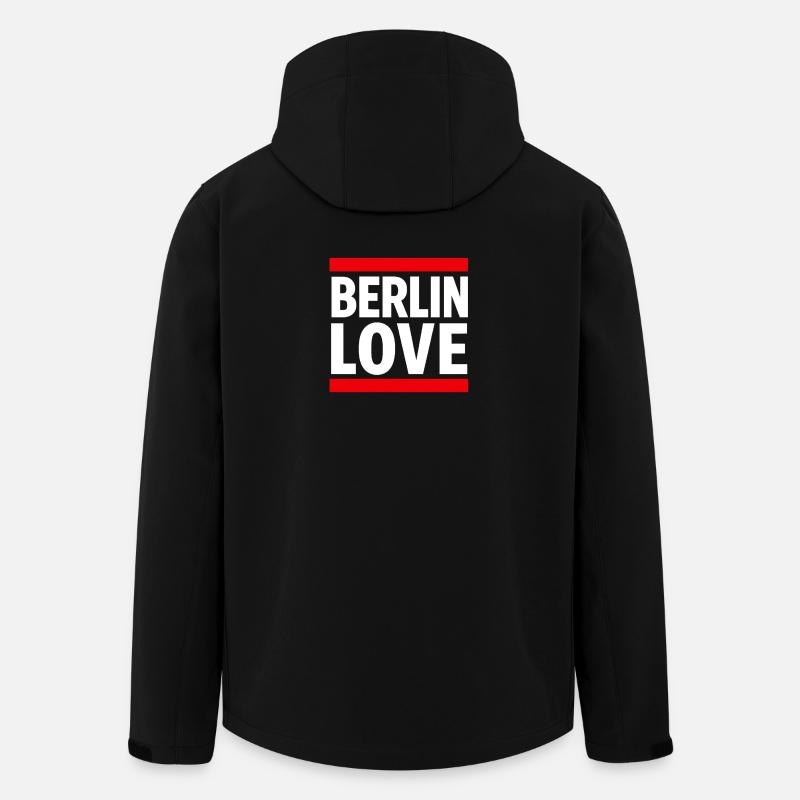 Berlin Liebe — Bold City Pride - Recycelte Männer Softshell-Jacke von Stanley/Stella - Schwarz