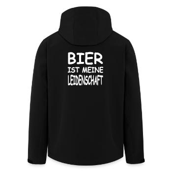 Bier - Recycelte Männer Softshell-Jacke von Stanley/Stella - Schwarz - Hinten - AI Model Male 185 light (185cm)