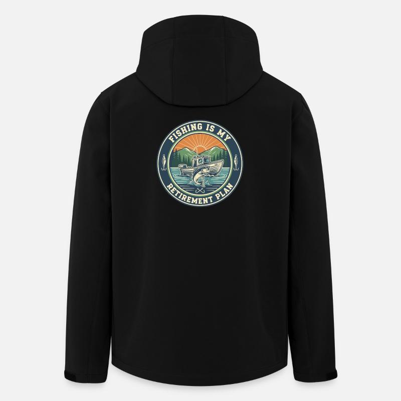 Fishing Retirement Plan Quote - Recycelte Männer Softshell-Jacke von Stanley/Stella - Schwarz