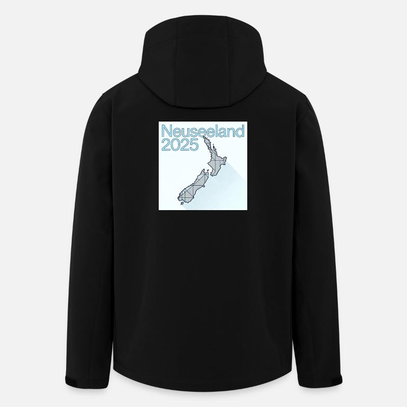 New Zealand 2025 Geometric Map - Men’s Recycled Softshell Jacket by Stanley/Stella - black