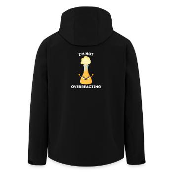 I'm not overreacting – Chemistry pun - Men’s Recycled Softshell Jacket by Stanley/Stella - black - Back - AI Model Male 185 light (185cm)