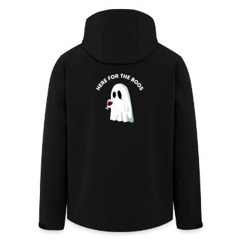 Here for the Boos - Jeu de mots amusant sur les fantômes - Veste softshell homme en polyester recyclé Stanley/Stella - noir - Dos - AI Model Male 185 light (185cm)