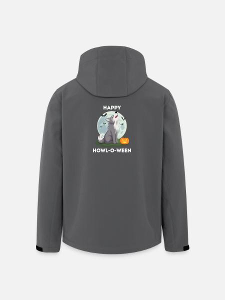 Funny Halloween – Howl-o-ween Wolf - Men’s Recycled Softshell Jacket by Stanley/Stella - black