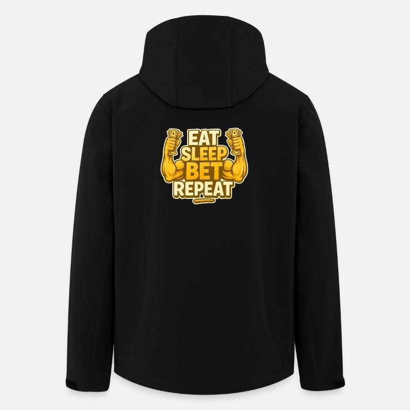Manger dormir pari répéter - Veste softshell homme en polyester recyclé Stanley/Stella - noir